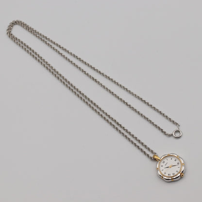 *Exc+5* Vintage SEIKO 1F21-0A10 Quartz White Dial Round 20mm Women Watch JAPAN