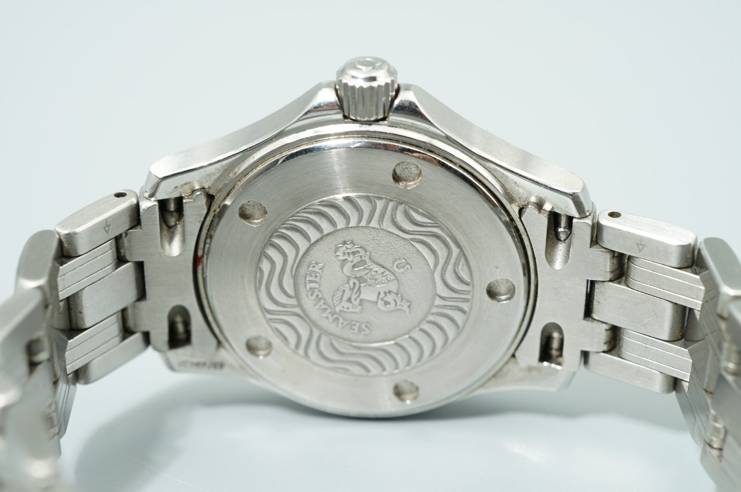 Vintage 1991 OMEGA Seamaster Cal.1424 Qz White Round Date 28mm Women Watch