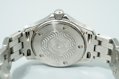 Vintage 1991 OMEGA Seamaster Cal.1424 Qz White Round Date 28mm Women Watch