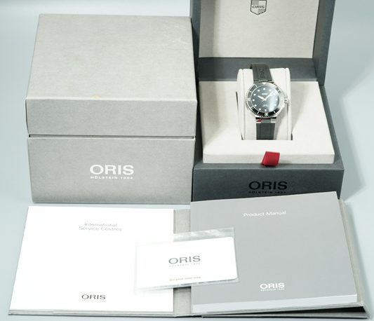 ORIS Aquis Date Diamonds 01 733 7731 4194 Automatic Black 37mm Women Watch
