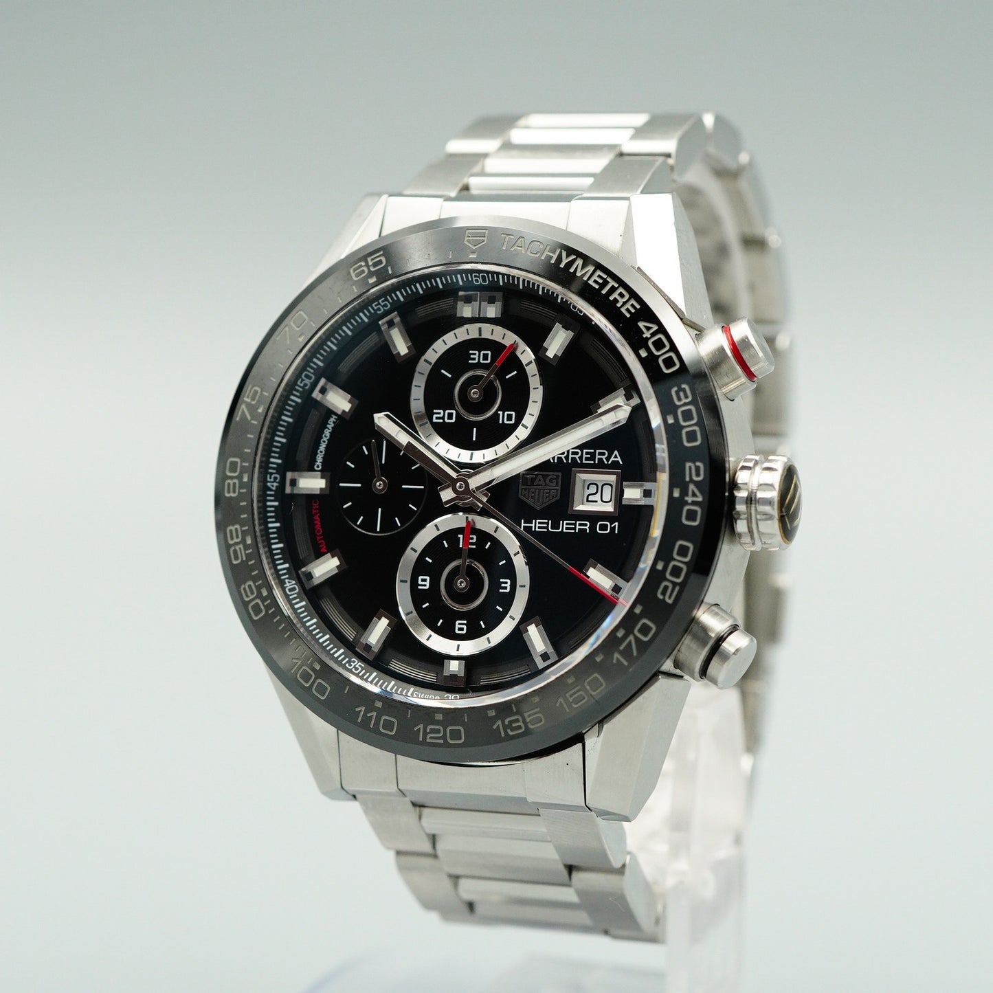 *N MINT Box & Paper* TAG HEUER Carrera CAR201Z Automatic Black 44mm Mens Watch