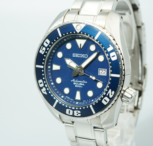 *NEAR MINT*  SEIKO  SCUBA 6R15-00G0 Automatic Blue Dial Round 45mm Mens Watch