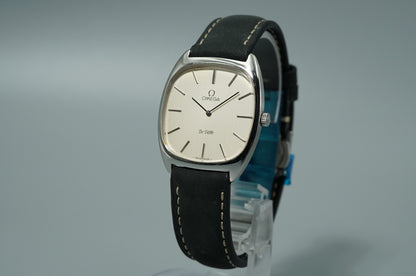 *N MINT* Vintage 1975 OMEGA De Ville Cal.625 Hand Wind Silver Square Mens Watch