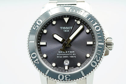 *TOP MINT* TISSOT Seastar Powermatic 80 T120407A Automatic Gray 43mm Mens Watch