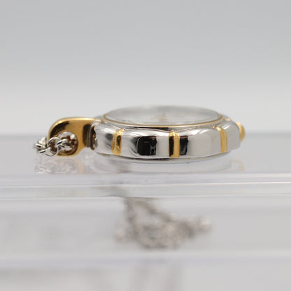 *Exc+5* Vintage SEIKO 1F21-0A10 Quartz White Dial Round 20mm Women Watch JAPAN