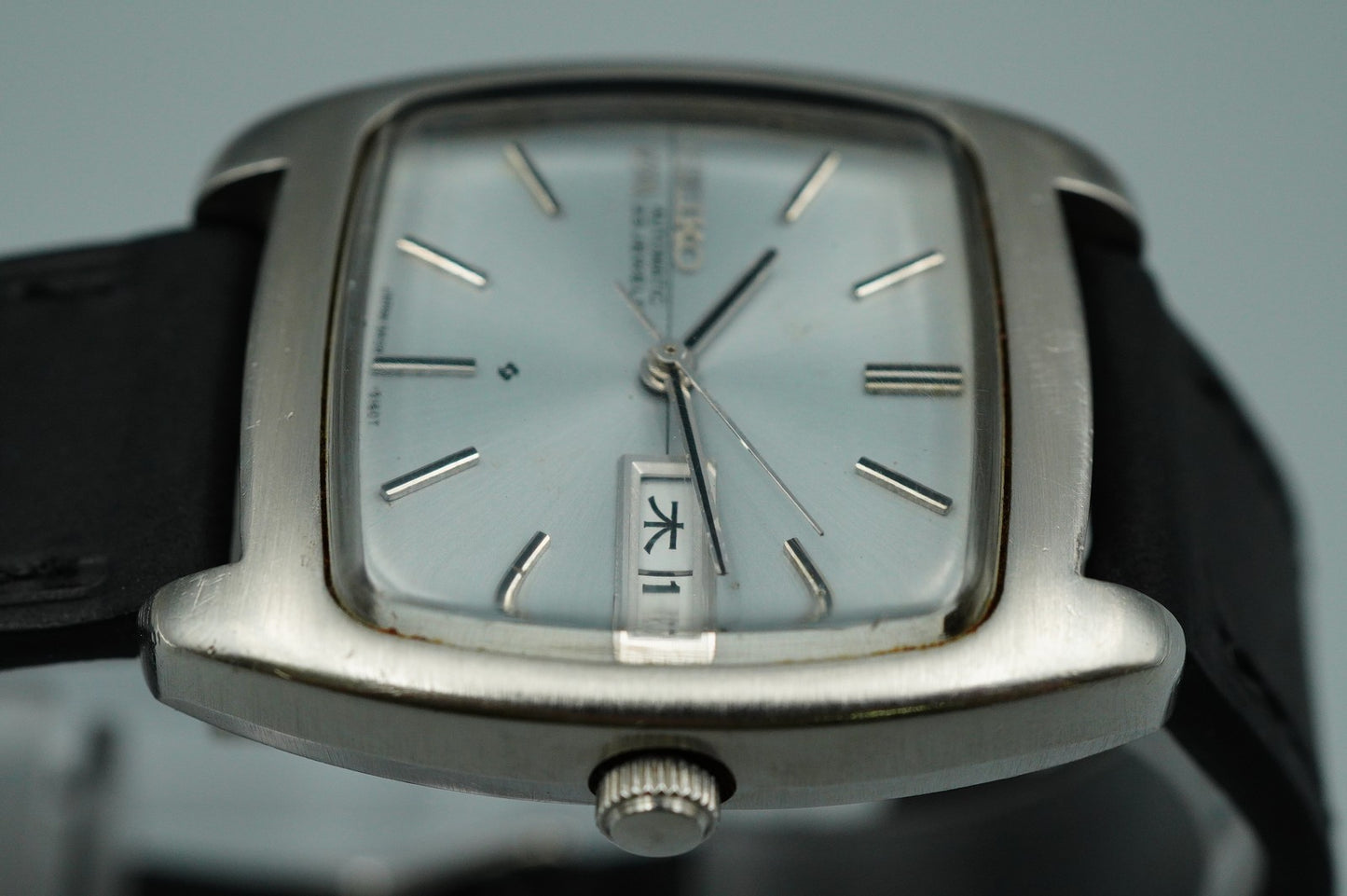 Exc+5 Vintage SEIKO LORD MATIC 5606-5040 Automatic Silver Square 33mm Mens Watch