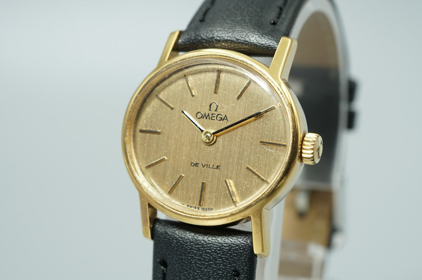 NEAR MINT Vintage 1958 OMEGA De Ville Cal.625 Hand Winding Gold 24mm Women Watch
