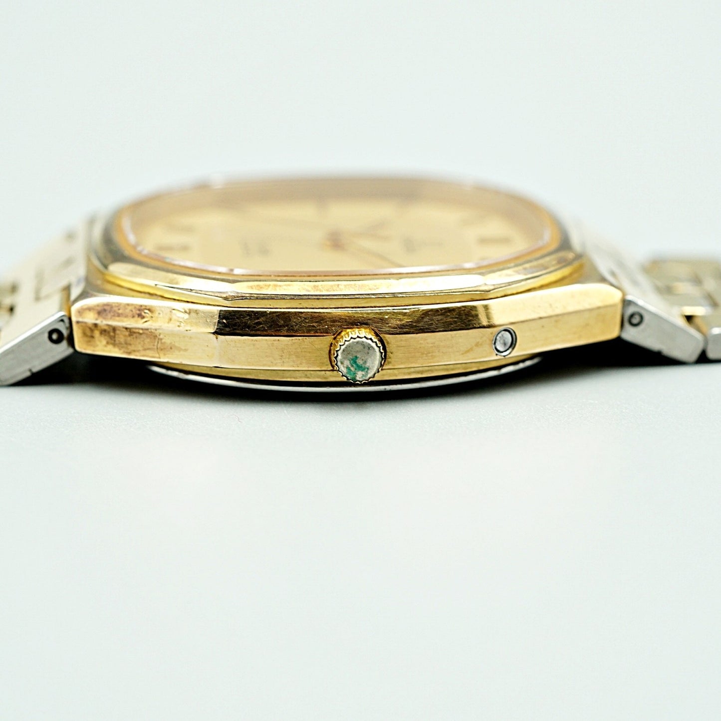*Exc+4* Vintage 1977 OMEGA De Ville Cal.1332 Qz Gold Octagon 34mm Mens Watch