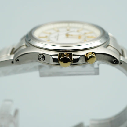 *TOP MINT* SEIKO 7B22-0BH0  Radio Wave Control Solar White 38mm Mens Watch
