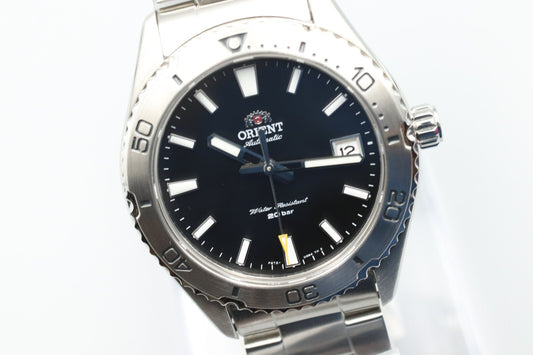 *UNUSED* Orient Mako40 RN-AC0Q01B Black Dial Automatic Diver Watch From JAPAN