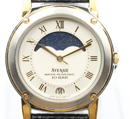 OH *NEAR MINT* Vintage SEIKO AVENUE RESISTANT 6F34-6040 White Dial Mens Watch