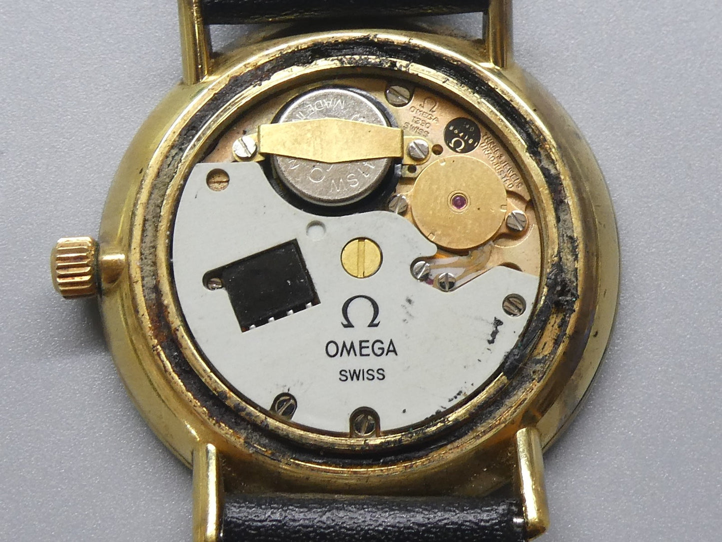 Exc+5  Vintage 1970s OMEGA De Ville Cal.1330 Ref.191 Qz Gold 34mm Mens Watch