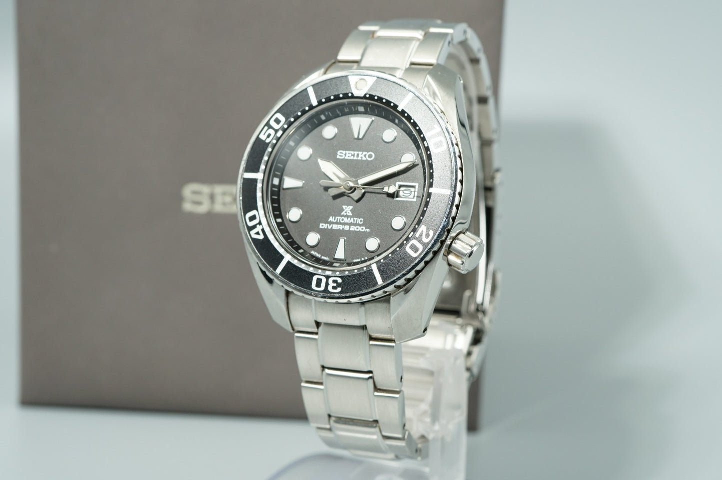 *MINT*  SEIKO  Prospex - 6R35-00A0 Automatic Black Dial Round 45mm Mens Watch