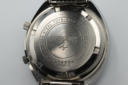 Serviced! *TOP MINT* SEIKO advan 7019-6050 Automatic Blue Dial 39mm Mens Watch