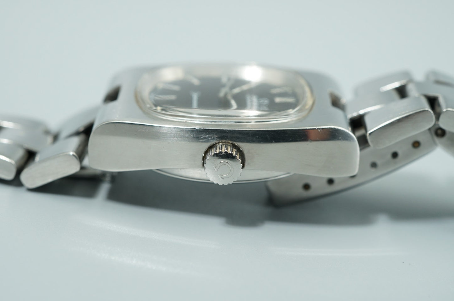 N MINT Vintage 1974 OMEGA Seamaster Cal.684 Automa Black Square 27mm Women Watch
