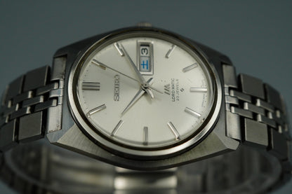 N MINT Vintage SEIKO LORD MATIC 5606-7000 Automatic Silver Round 36mm Mens Watch