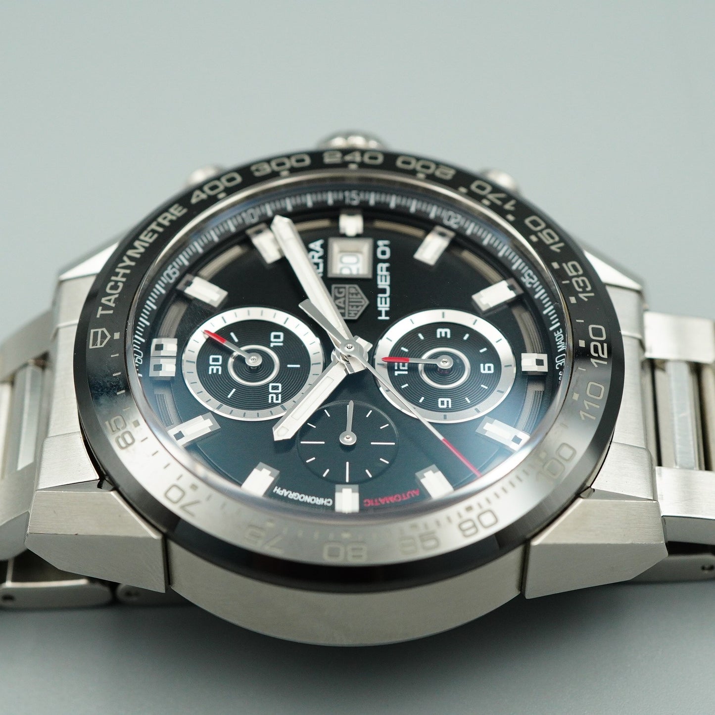 *N MINT Box & Paper* TAG HEUER Carrera CAR201Z Automatic Black 44mm Mens Watch