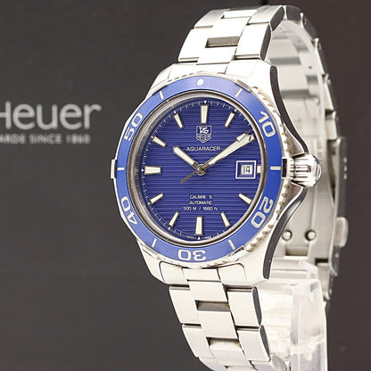 *N MINT* TAG HEUER Aquaracer BA0830 WAK2111 Automatic Blue Dial 42mm Mens Watch
