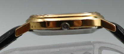 *Exc+4* Vintage OMEGA De Ville Cal.1350 Quartz Gold Dial Oval Women Watch JAPAN