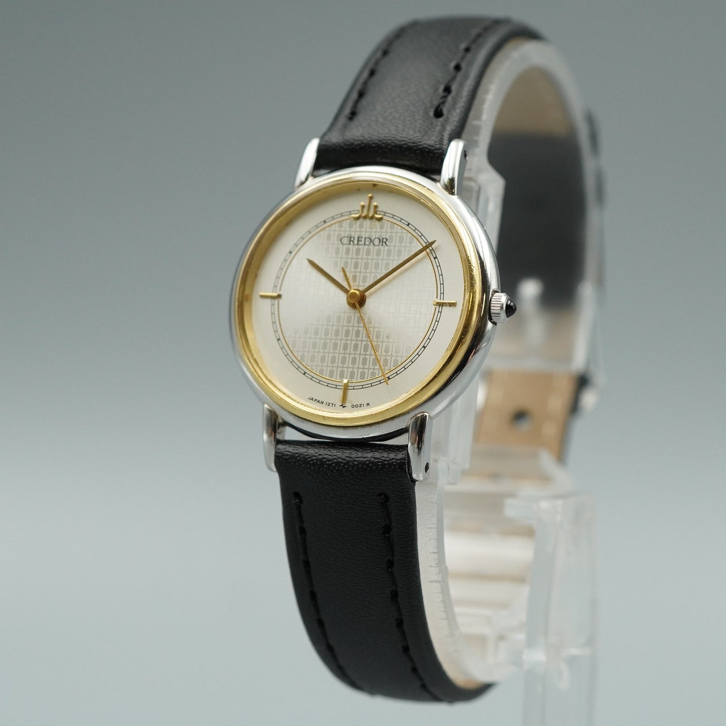*NEAR MINT* Vintage SEIKO CREDOR 1271-0011 Quartz Silver Round 24mm Women Watch