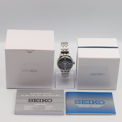 *UNUSED* SEIKO PRESAGE 4R35-01T0 Automatic Navy Dial Round 40mm Mens Watch