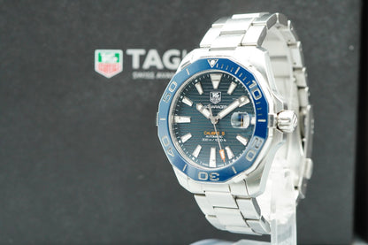 *NEAR MINT*  TAG HEUER Aquaracer WAY2110 Automatic Blue Round 41mm Mens Watch