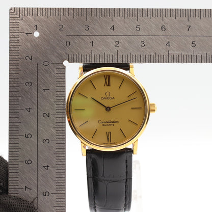 *Exc+5* Vintage 1979 OMEGA Constellation Cal.1330 Qz Gold Round 33mm Mens Watch