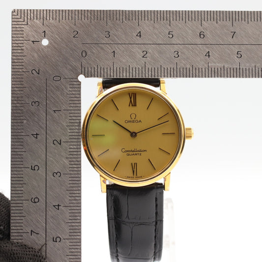 *Exc+5* Vintage 1979 OMEGA Constellation Cal.1330 Qz Gold Round 33mm Mens Watch