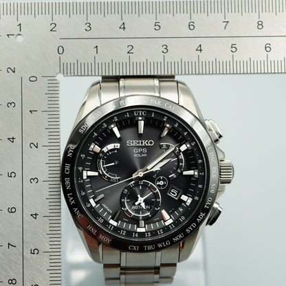 *MINT in Box* SEIKO ASTRON SBXB045 8X53-0AB0 Solar Black Round 45mm Mens Watch