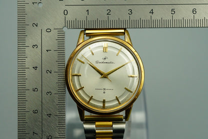 *Exc+5* Vintage SEIKO matic 15007DE Automatic Silver Dial Round 36mm Mens Watch