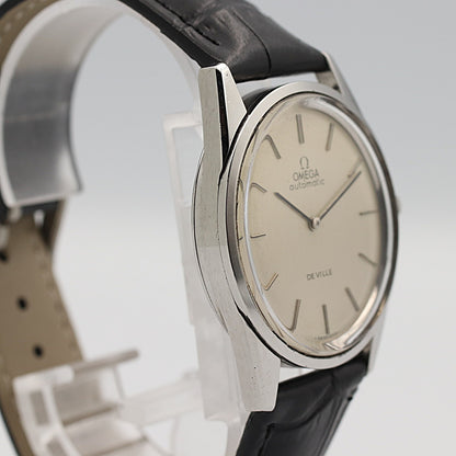 *N MINT* Vintage 1973 OMEGA De Ville Cal.711 Automa White Round 34mm Mens Watch