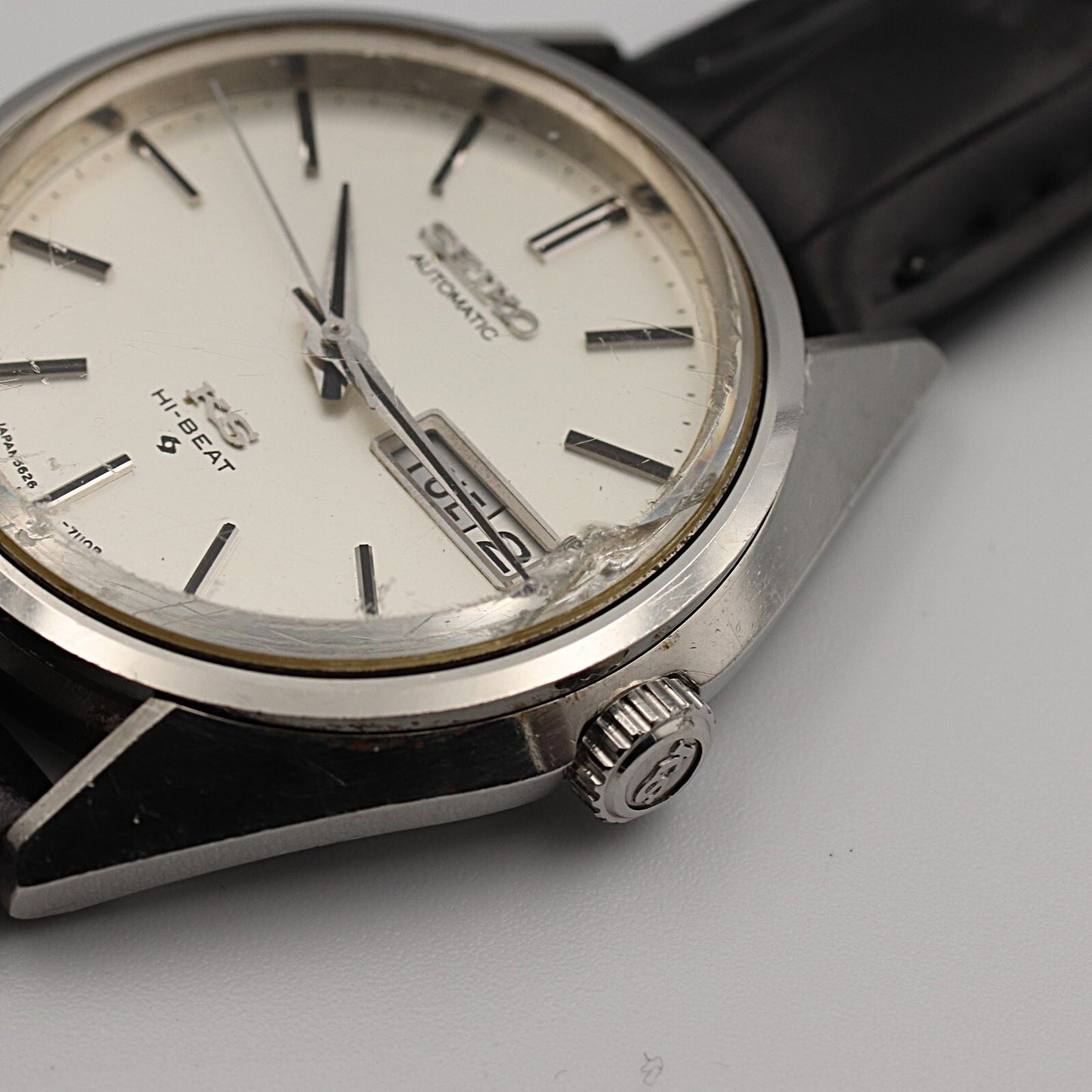 *Exc+4* Vintage 1974 SEIKO KS HI-BEAT 5626-7113 Automa Silver 36mm Mens Watch