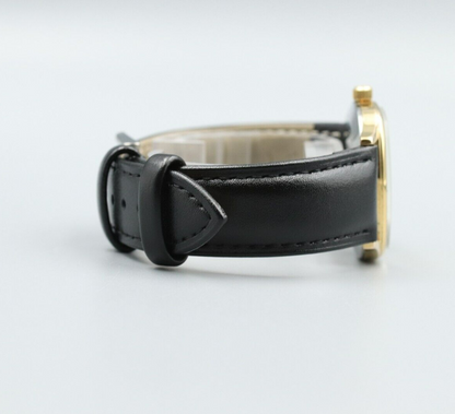 *Exc+5* Vintage OMEGA De Ville Cal.1330 Quartz Gold Dial Square Mens Watch