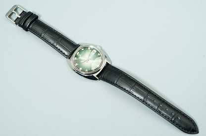 Serviced Vintage SEIKO Lord Matic 5606-7230 Automatic Green Dial 35mm Mens Watch