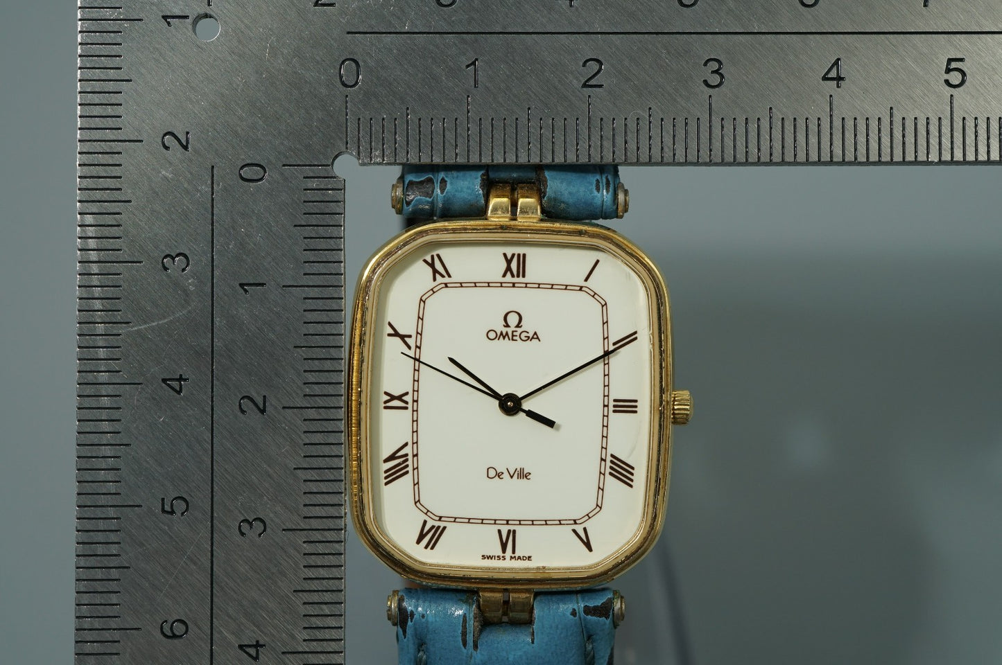 *Exc+5* Vintage 1983 OMEGA De Ville Cal.1417 Quartz White Dial 27mm Mens Watch