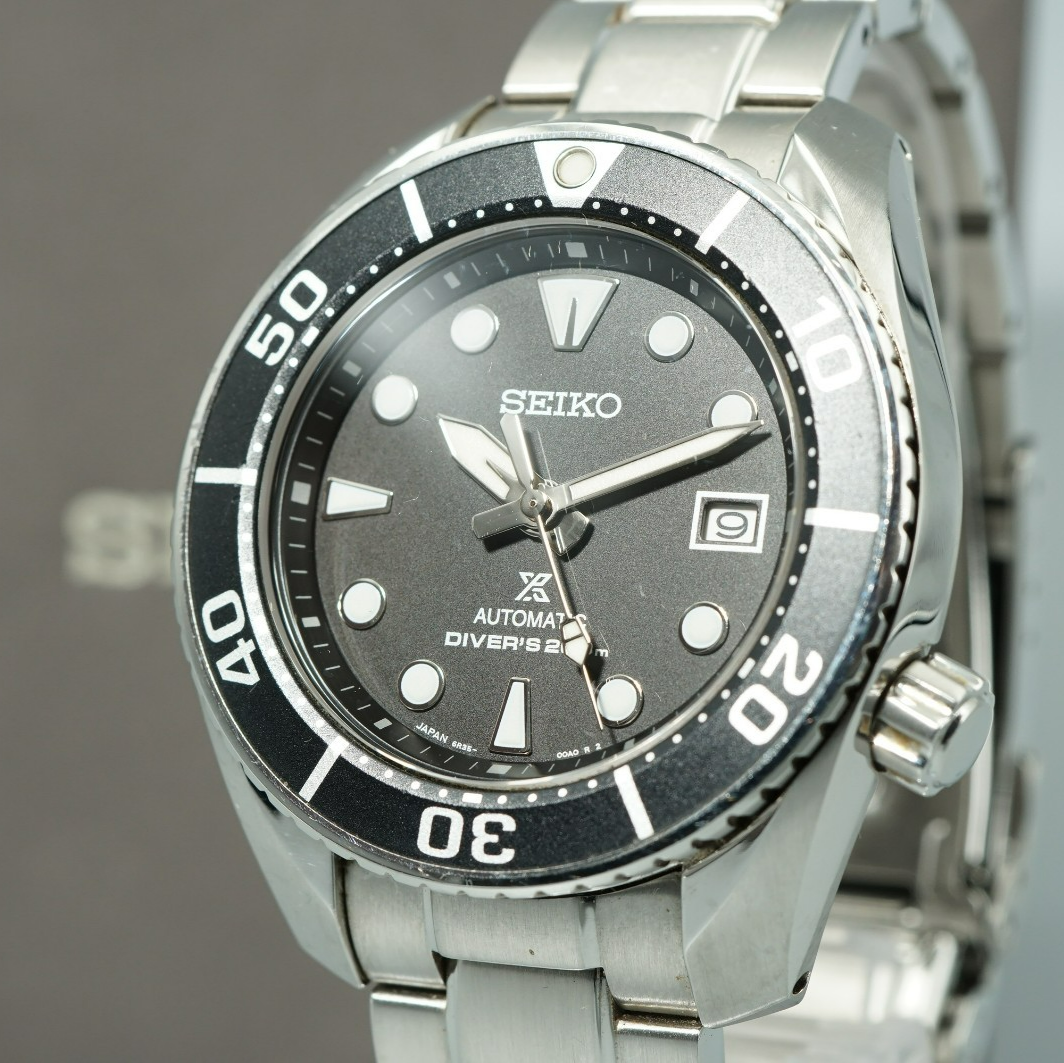 *MINT* SEIKO Prospex 6R35-00A0 Automatic Black Dial Round 45mm Mens Watch