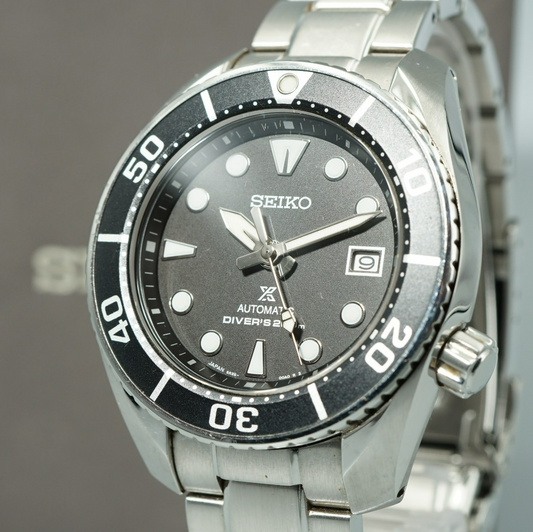 *MINT* SEIKO Prospex 6R35-00A0 Automatic Black Dial Round 45mm Mens Watch