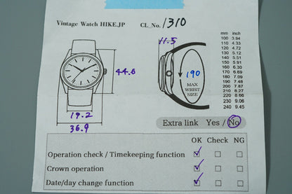 *N MINT* Vintage 1964 SEIKO WEEKDATER 6218-8970 AT Silver Round 37mm Mens Watch