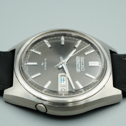 *Exc+5* Vintage 1973 SEIKO 5ACTUS 7019-8010 AT Black Dial Round 38mm Mens Watch