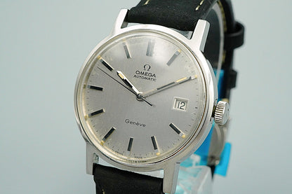 *Working for As-is* Vintage OMEGA Geneve Automatic Silver Dial 35mm Mens Watch