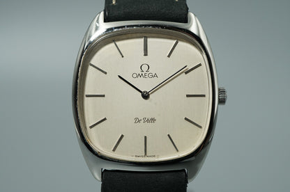 *N MINT* Vintage 1975 OMEGA De Ville Cal.625 Hand Wind Silver Square Mens Watch
