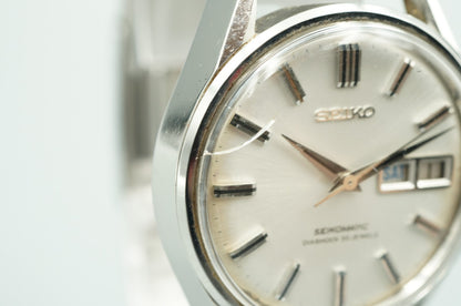 *Exc+4* Vintage 1967 SEIKO SEIKOMATIC 6216-9000 Automatic Silver 37mm Mens Watch