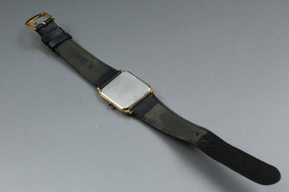 NEW Batt *Exc+4* Vintage SEIKO Dolce 7731-5230 Gold Dial quartz 24mm Mens Watch