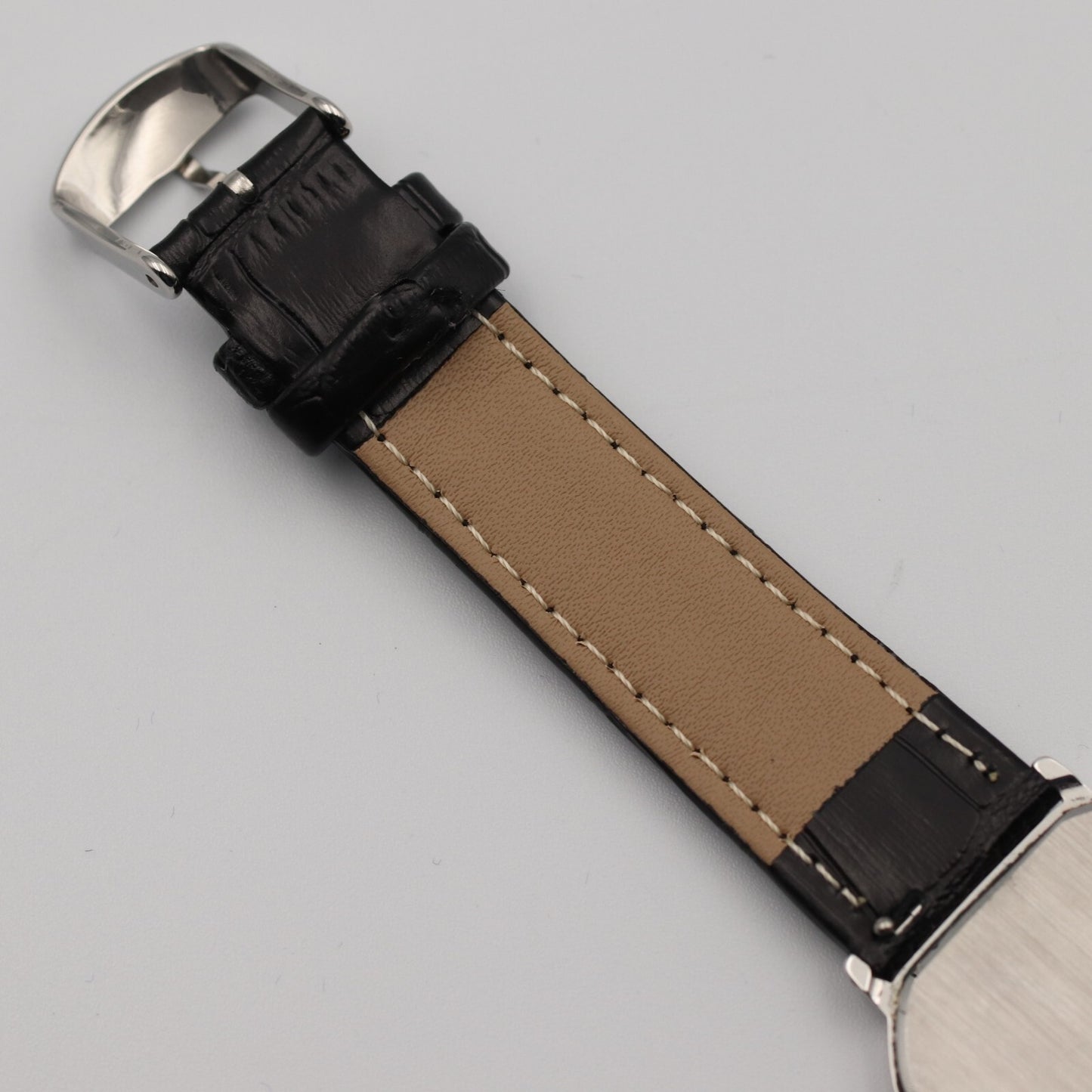 *Exc+4* Vintage 1990s SEIKO Chariot 5930-5600 Qz Navy Square 30mm Mens Watch