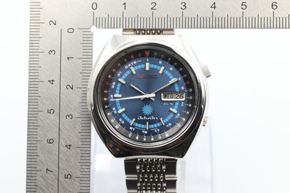 Serviced! *TOP MINT* SEIKO advan 7019-6050 Automatic Blue Dial 39mm Mens Watch