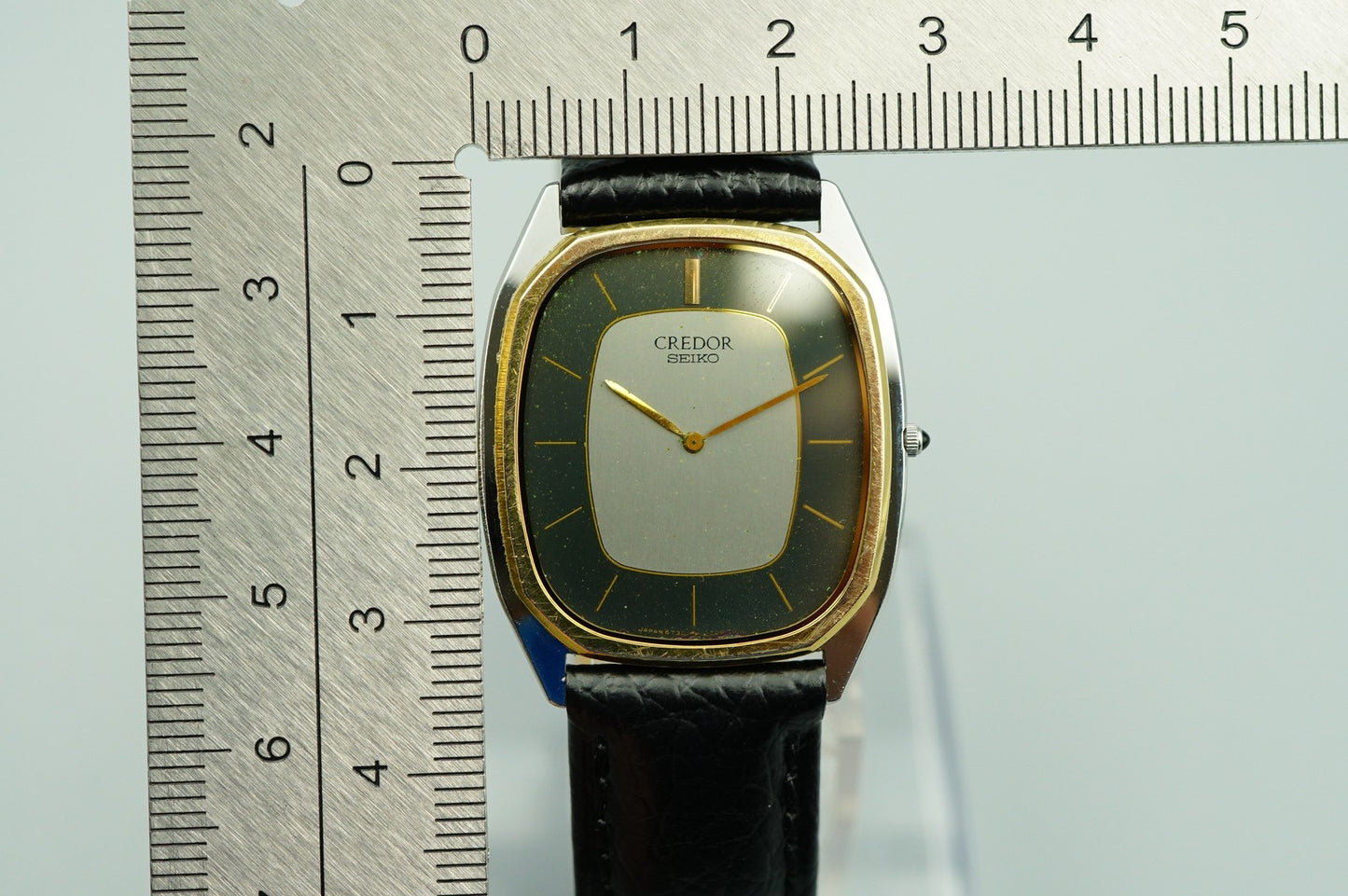 *Exc+5* 14K Vintage 1978 SEIKO CREDOR 6730-5081 Qz Gray Square 29mm Women Watch