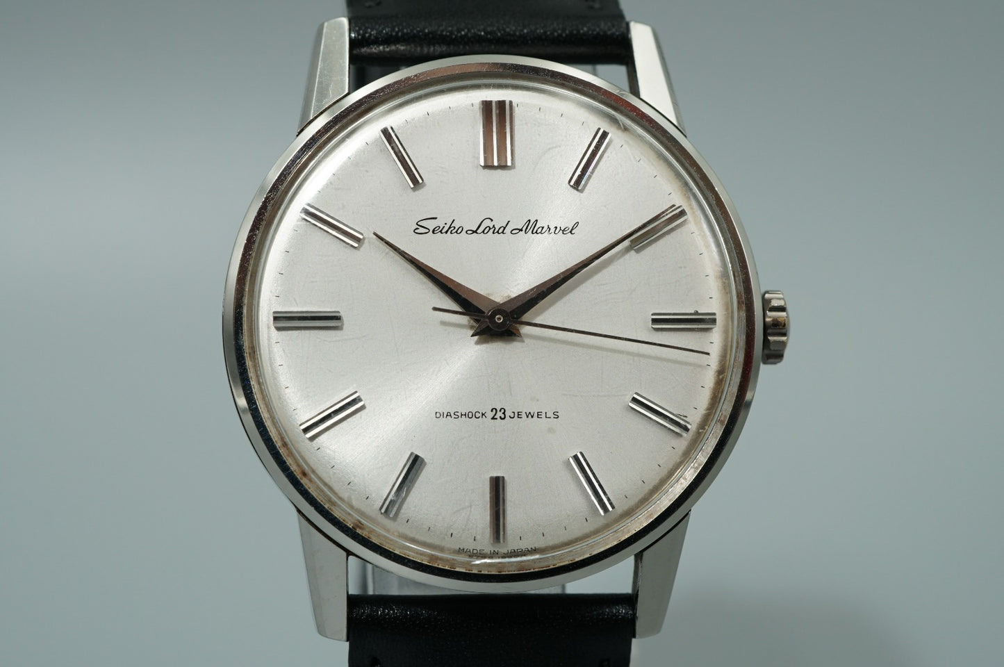 Vintage 1964 SEIKO Lord Marvel 5740-1990 Hand Wind Silver Round 36mm Mens Watch