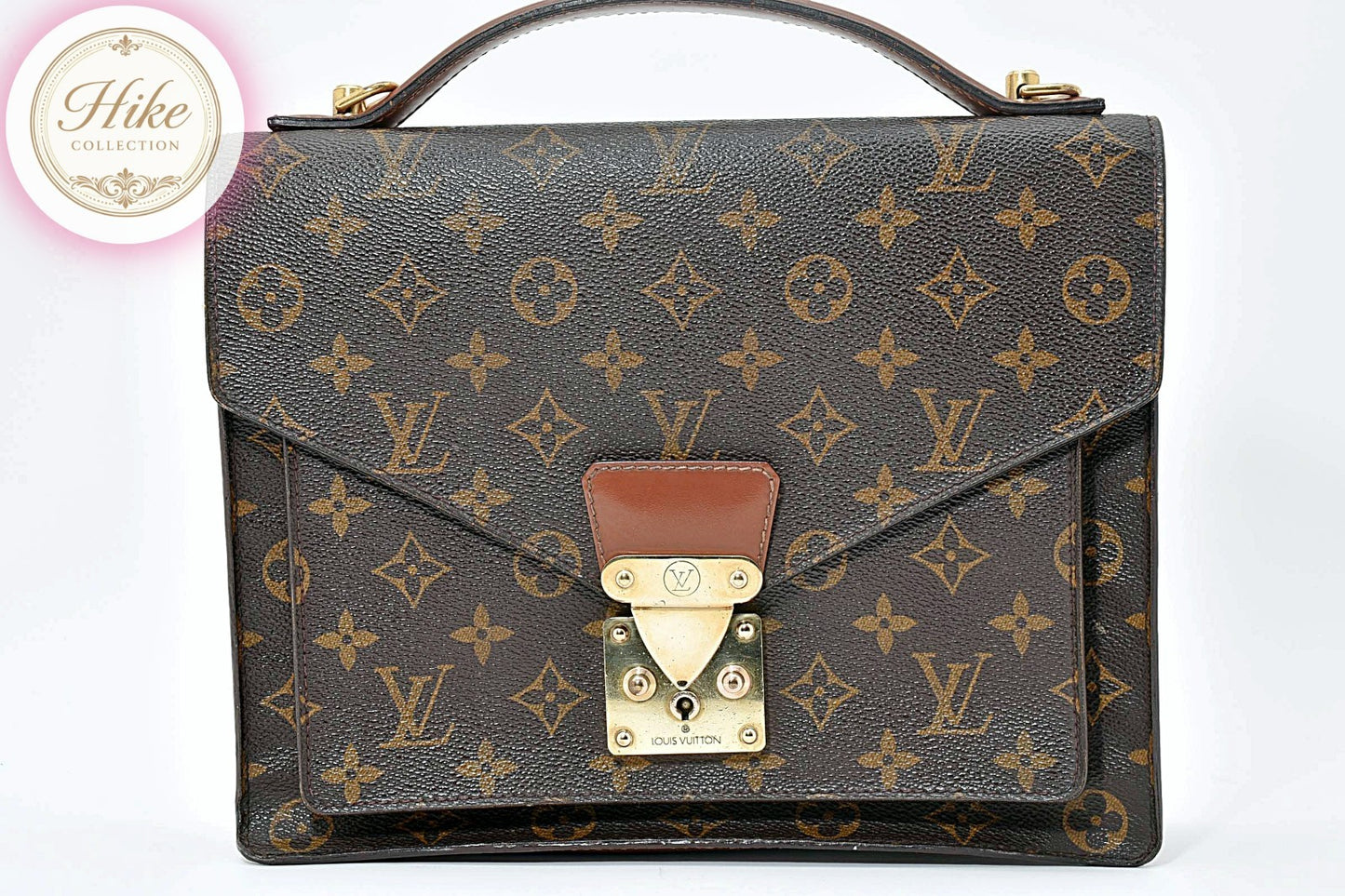 Louis Vuitton Monceau 28 Monogram Brown Handbag M51185  Ladies Authentic #B0003
