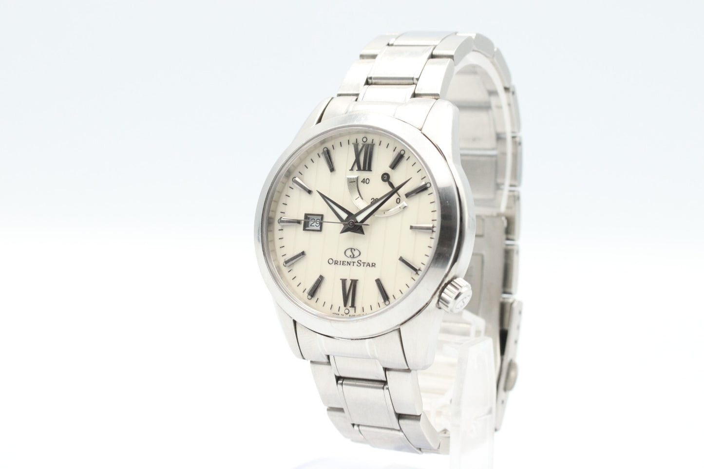 *N MINT* Vintage ORIENT STAR EL00-C0-B Automatic White Dial 40mm Mens Watch