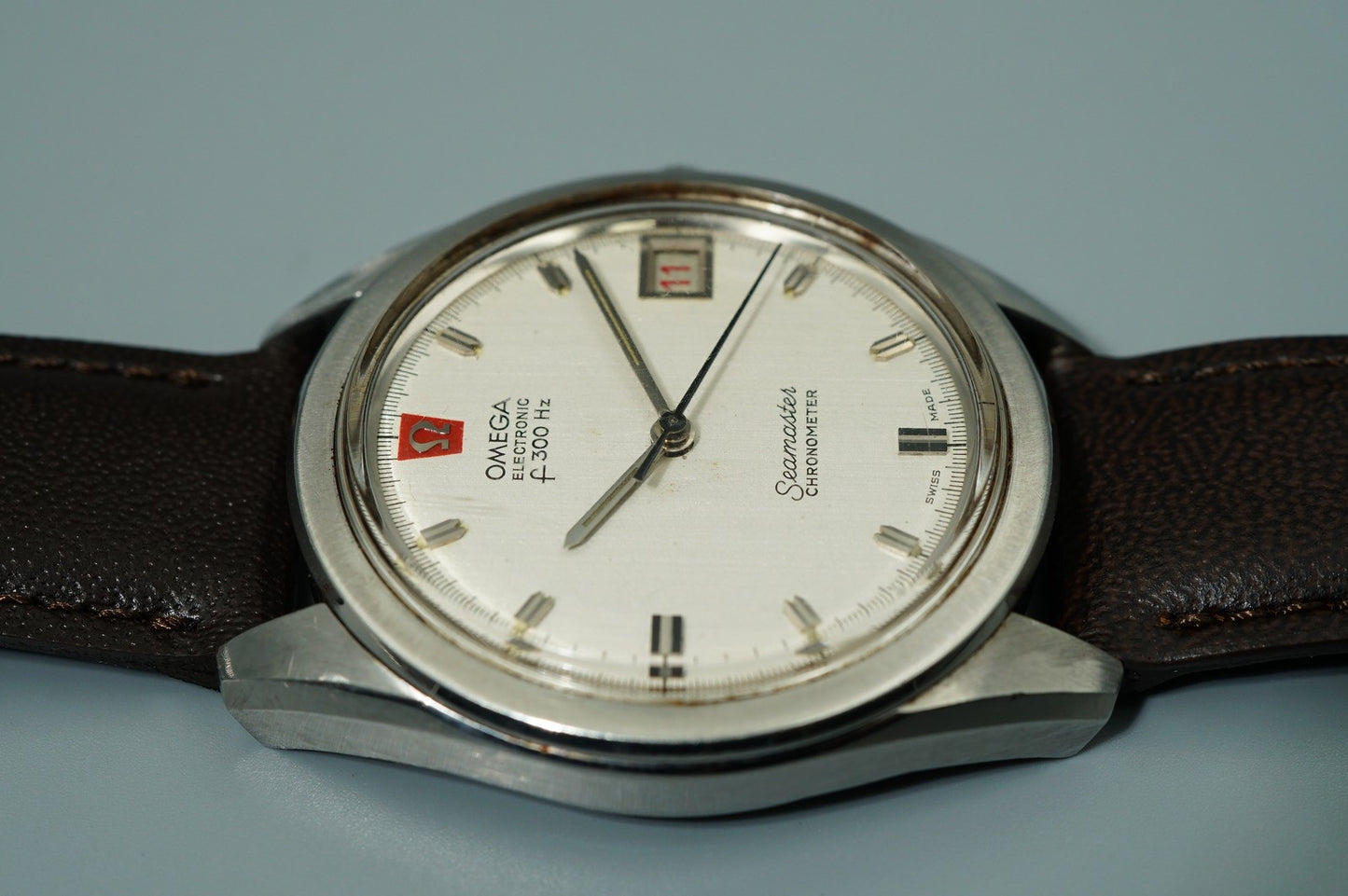 N MINT Vintage 1970 OMEGA Seamaster Cal.1250 Automatic Blue 36mm Mens Watch